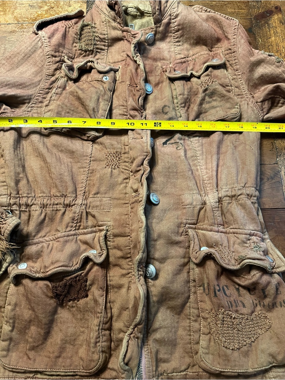 Upcycled // heavily mended salvaged jacket - Picture 5 of 14